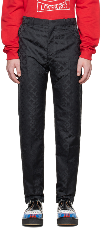 Charles Jeffrey Loverboy Logo Jacquard Straight Trousers In Black ...