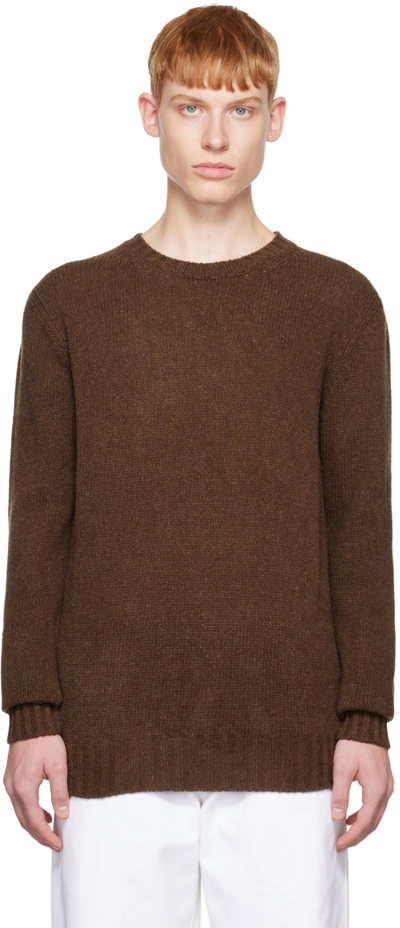 Shop De Bonne Facture Ssense Exclusive Brown Sweater In Mocha