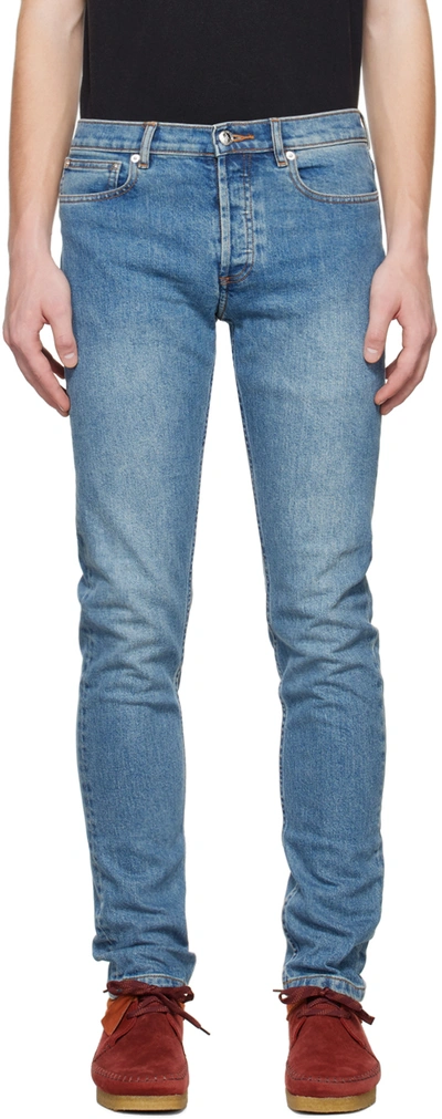 Shop Apc Blue Petit New Standard Jeans In Iai Indigo