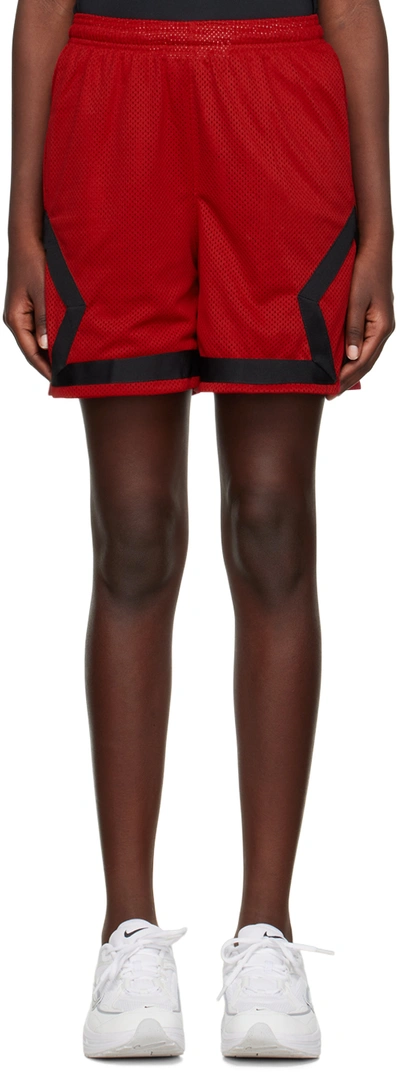 Shop Nike Red Diamond Shorts In Gym Red/black