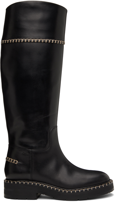 Shop Chloé Black Noua Boots In 001 Black
