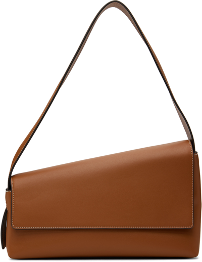 Shop Staud Brown Acute Shoulder Bag In Tan