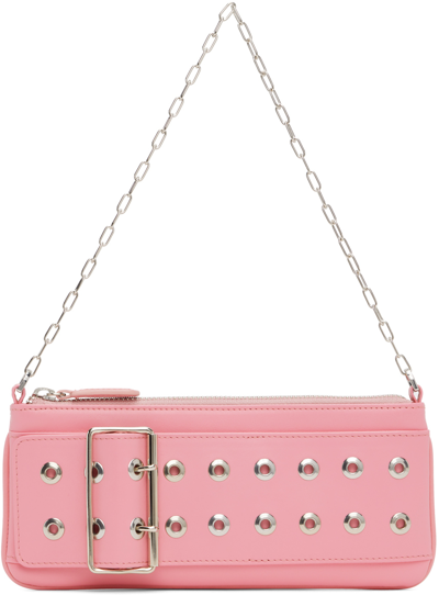 Shop Abra Pink Flat Belt Shoulder Bag