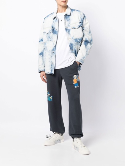 Shop Off-white Outer Space Track Pants In Blue