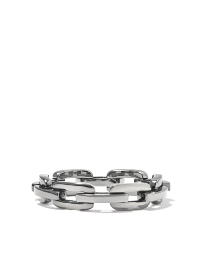 Shop Shay 18kt Black Gold Mini Deco Chain-link Ring