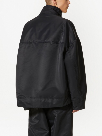 Shop Valentino Stud Detail Lightweight Jacket In Black
