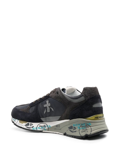 Shop Premiata Mase Low-top Leather Sneakers In Black