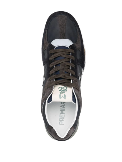 Shop Premiata Mase Low-top Leather Sneakers In Black