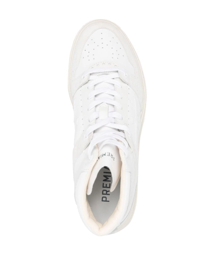 Premiata Quinn High-top Leather Sneakers In Black