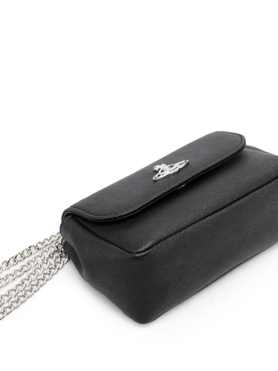 Shop Vivienne Westwood Orb-embellished Crossbody Bag In Black