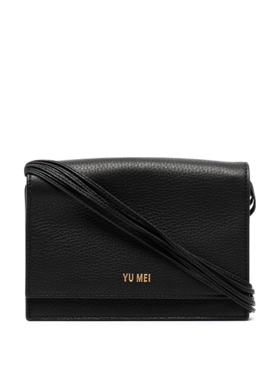 Yu Mei Suki Leather Clutch Bag In Black