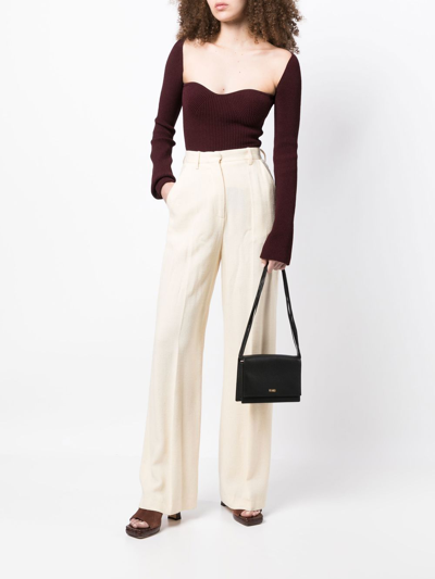 Yu Mei Suki Leather Clutch Bag In Black