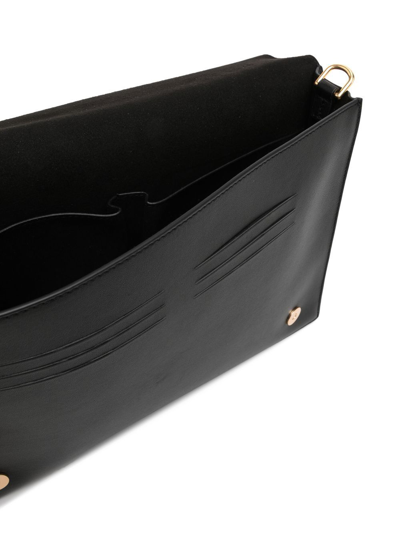 Shop Yu Mei Debossed-logo Laptop Bag In Black