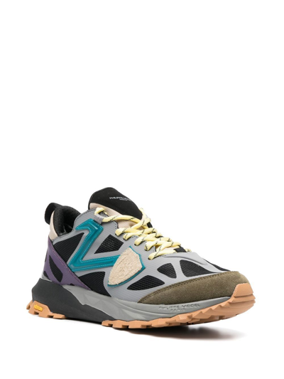 Philippe Model Roc X Suede Sneakers In Grey