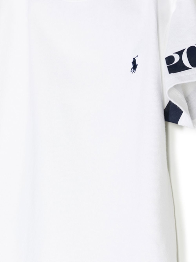 Shop Ralph Lauren Embroidered-logo T-shirt In White