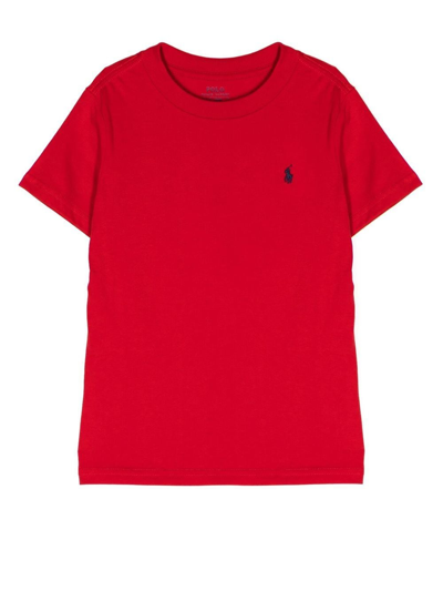 Shop Ralph Lauren Logo-embroidered Three-pack T-shirts In Multicolour