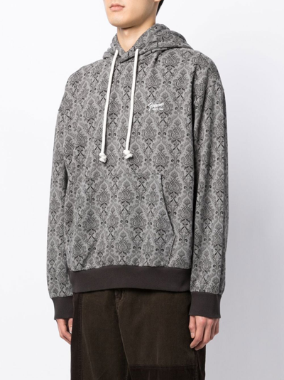 Shop Five Cm Logo-embroidered Paisley-print Hoodie In Grey