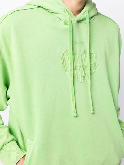 Shop Five Cm Logo-embroidered Drawstring Hoodie In Green