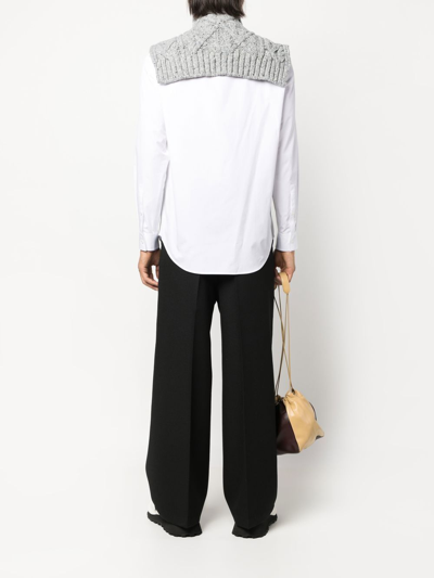Jil Sander Concealed Placket Shirt In White