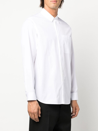 Jil Sander Concealed Placket Shirt In White
