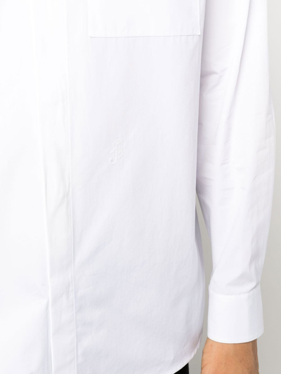 Jil Sander Concealed Placket Shirt In White