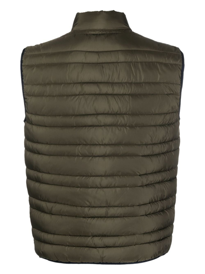 Shop Michael Kors Logo-plaque Quilted Gilet In Green