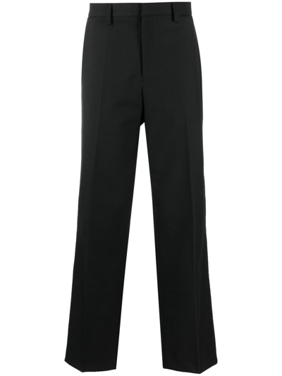 Shop Misbhv Mid-rise Straight-leg Trousers In Black
