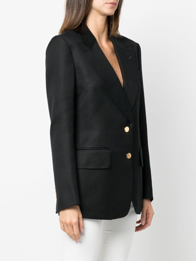 Tom Ford Single-breasted Tailored Blazer In Black