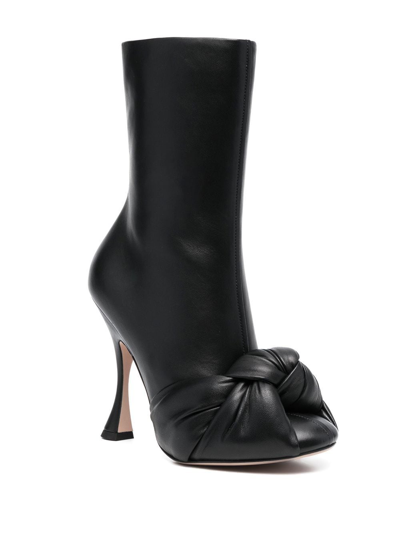 Giambattista Valli Maxi Bow-embellished 110mm Ankle Boots In Black