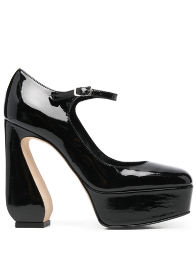 Shop Si Rossi 125mm Platform Pumps In Black