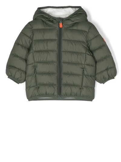 Shop Save The Duck Hooded Padded Jacket In Green