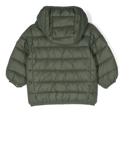 Shop Save The Duck Hooded Padded Jacket In Green