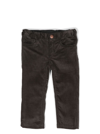 Bonpoint Straight-leg Corduroy Trousers In Grey