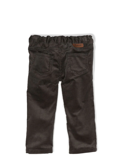 Shop Bonpoint Straight-leg Corduroy Trousers In Grey