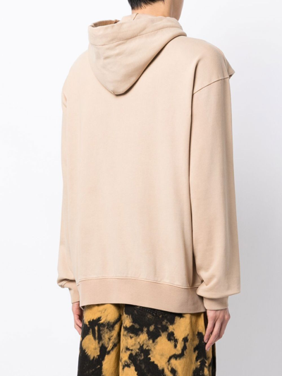 Feng Chen Wang Panelled Drawstring Hooded Jacket In Brown