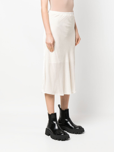 Shop Gold Hawk High-waisted Silk-blend Skirt In Neutrals