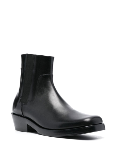 Raf Simons 45mm Block-heel Ankle Boots In Black