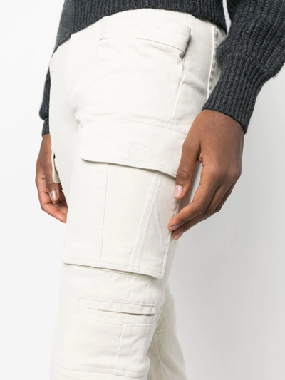 Shop Isabel Marant Slim-cut Cargo Trousers In White