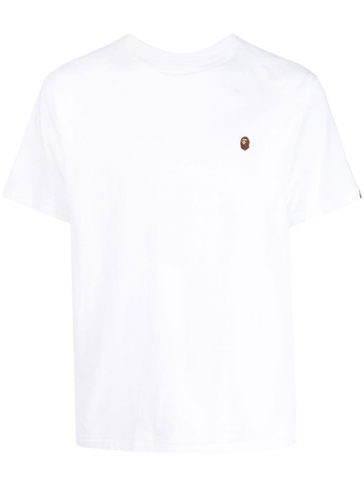Shop A Bathing Ape Logo-patch T-shirt In White