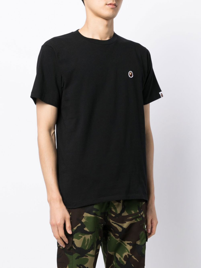 Shop A Bathing Ape Logo-print T-shirt In Black