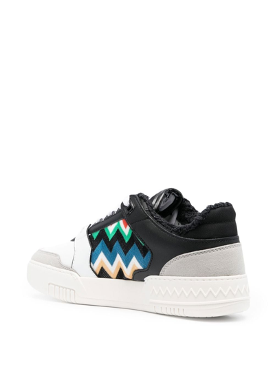 Shop Missoni Basket Low Zigzag Sneakers In Black