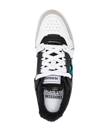 Shop Missoni Basket Low Zigzag Sneakers In Black