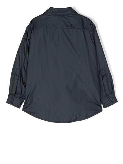 Aspesi Satin-effect Shirt Jacket In Blue