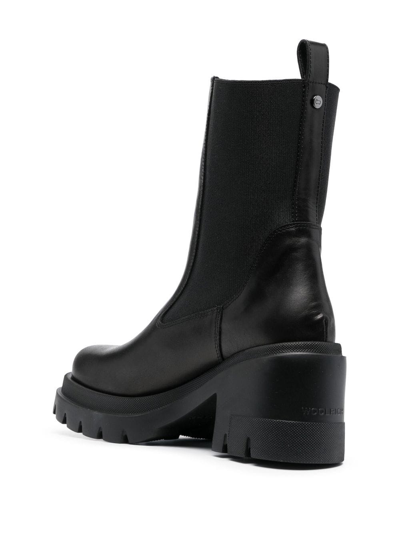 Woolrich Square-toe Ankle Boots In Black