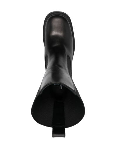 Woolrich Square-toe Ankle Boots In Black