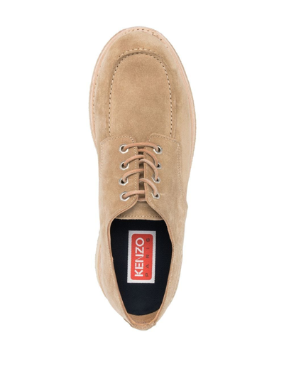 靴 kenzoyama derby suede Kenzoyama derbie Kenzo Suede Lace-up Derby Shoes In Brown