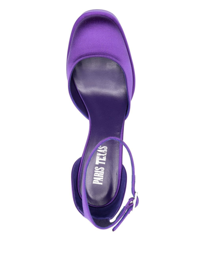 Paris Texas Platform 135mm Heeled Pumps In Purple