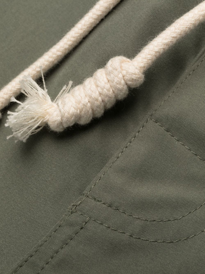 Palm Angels Logo-embroidered Side Stripe Swim Shorts In Green