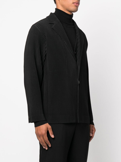 Shop Issey Miyake Plisse Pleated Jacket In Black