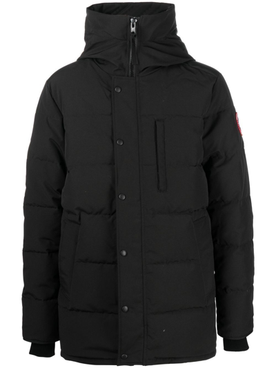 Shop Canada Goose Hooded Down-padded Jacket In Black